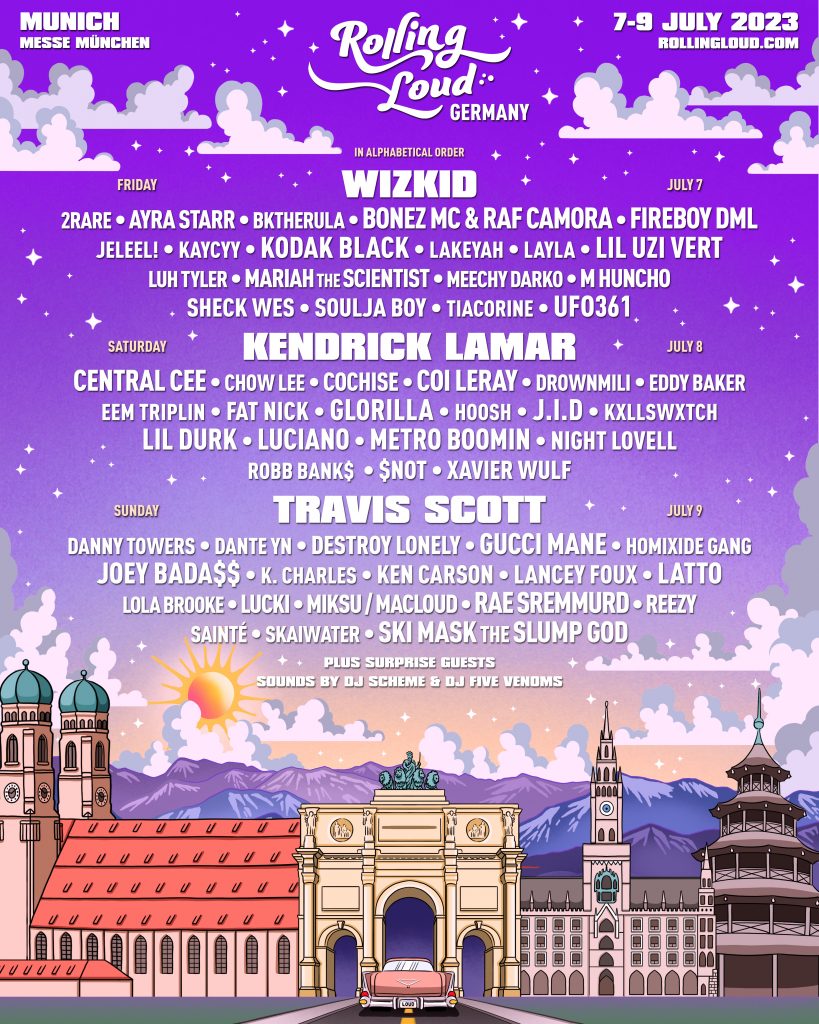 LINE UP ROLLING LOUD GERMANY 2023 in München Leutgeb Entertainment